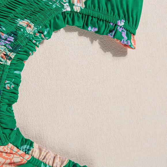 B257 Beautiful green floral midi - Picture 11 of 14